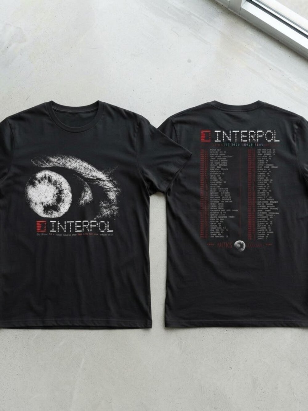 Interpol Live 2026 World Tour Black T-Shirt S-4XL